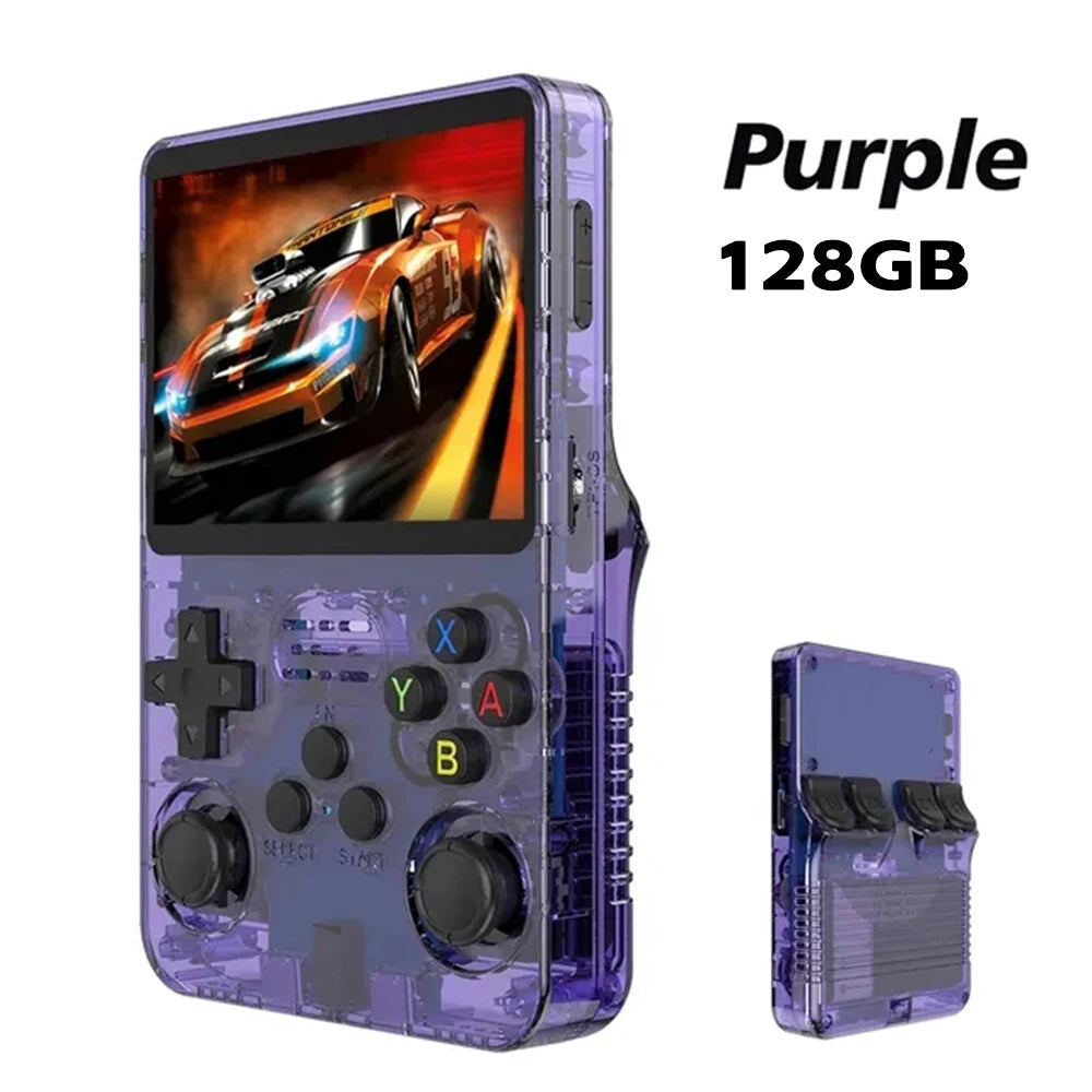 FORYOBUD R36S Retro Handheld Game Console Linux System 3.5 Inch IPS Portable Pocket Player 64GB Video Gaming Kids Gifts