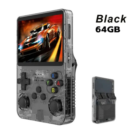 FORYOBUD R36S Retro Handheld Game Console Linux System 3.5 Inch IPS Portable Pocket Player 64GB Video Gaming Kids Gifts