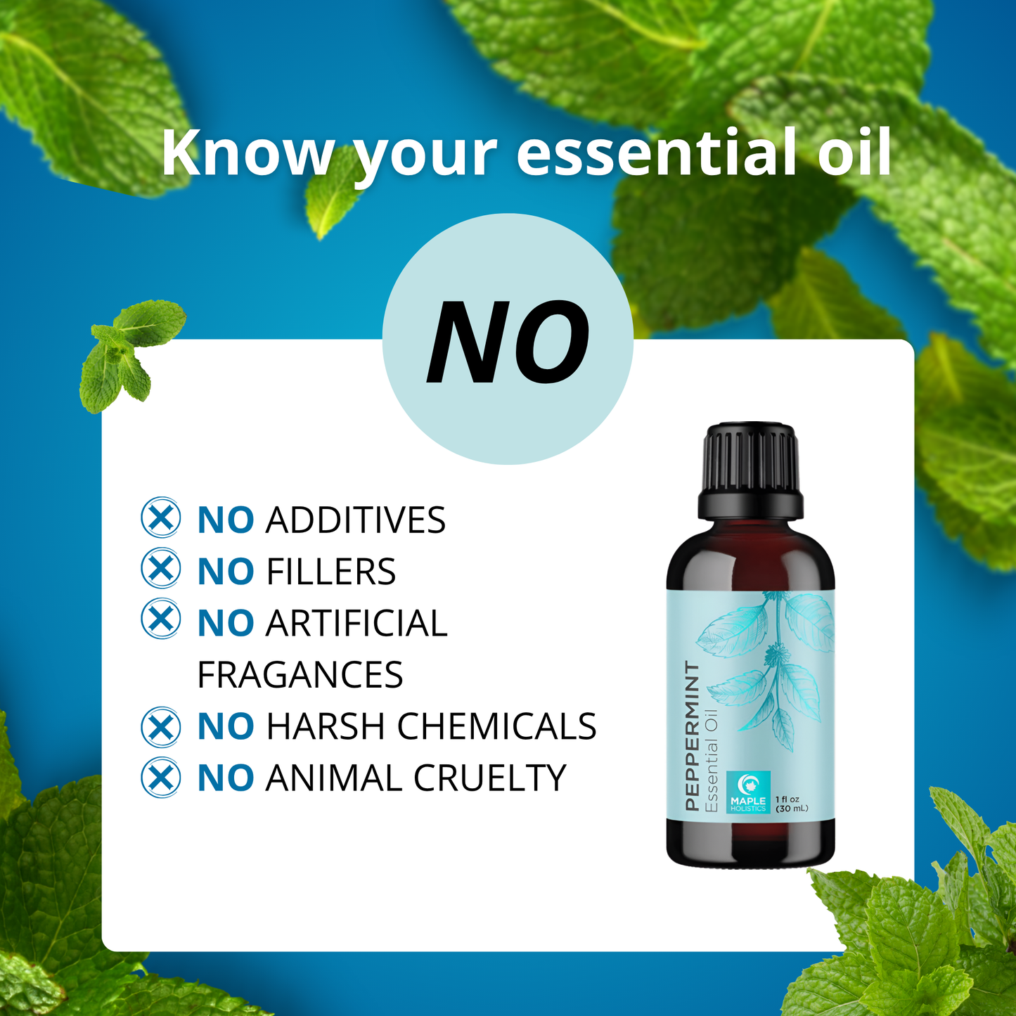 Maple Holistics Peppermint Essential Oil